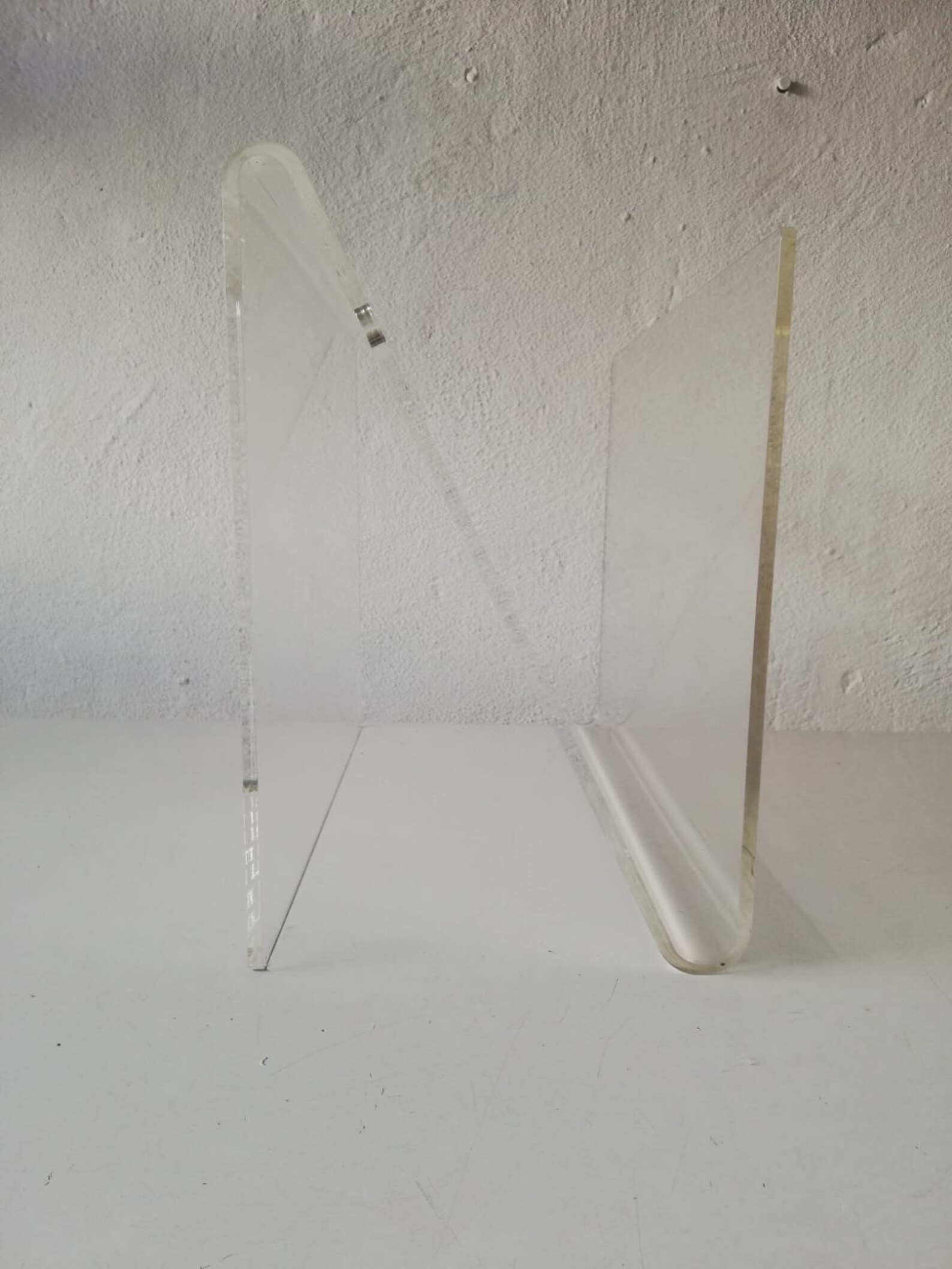 70s Transparent Plexiglass Magazine Rack Germany - Etsy