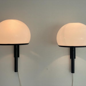 Wonderful White Acrylic Pair of &quot;Large&quot; Sconces by Arteluce, Italy, 1960s