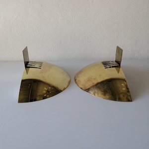 SCE luxury arc shaped Pair of Brass Sconces - 1960s France