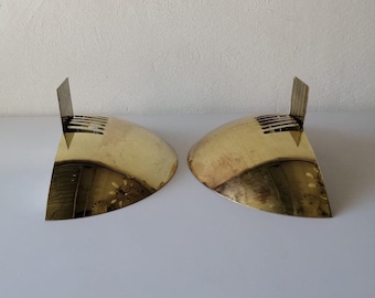 SCE luxury arc shaped Pair of Brass Sconces - 1960s France