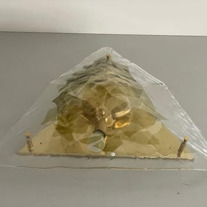 Murano Glass triangle design Large Ceiling or Wall Lamp by La Murrina, 1980s, Italy