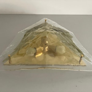 Murano Glass triangle design Large Ceiling or Wall Lamp by La Murrina, 1980s, Italy