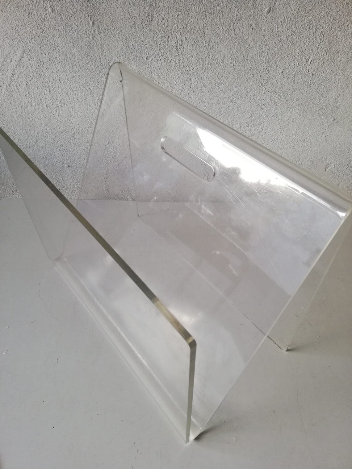 70s Transparent Plexiglass Magazine Rack Germany - Etsy