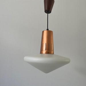 Pyramid-shaped Glass Ceiling Lamp, 1950s, Germany