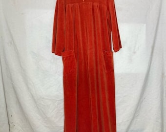 Molyclaire vintage fluwelen nachtjapon uit de jaren 70