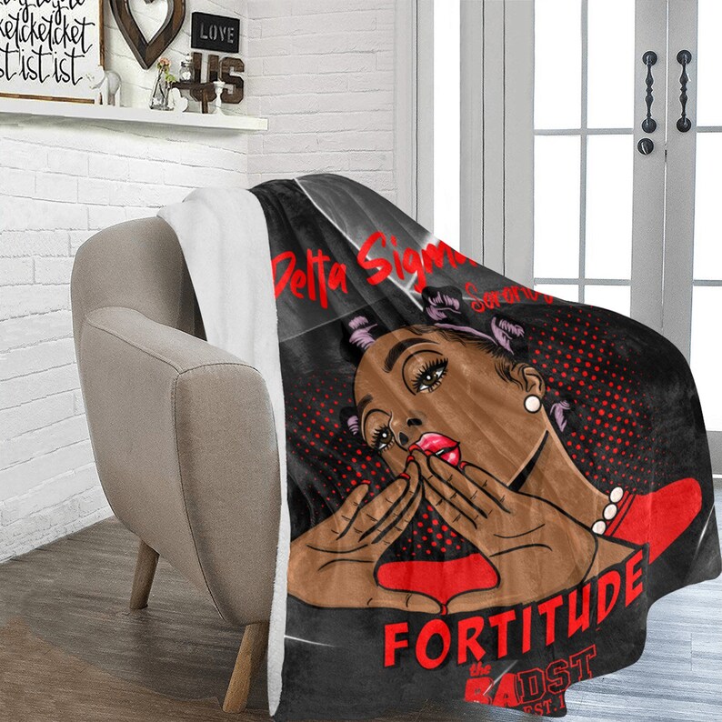 Delta Sigma Theta Fortitude Fleece Blanket Etsy