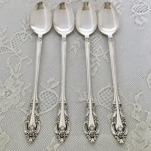 4 Silver Artistry Iced Tea Spoons/Silverplate by Community Plate/Oneida