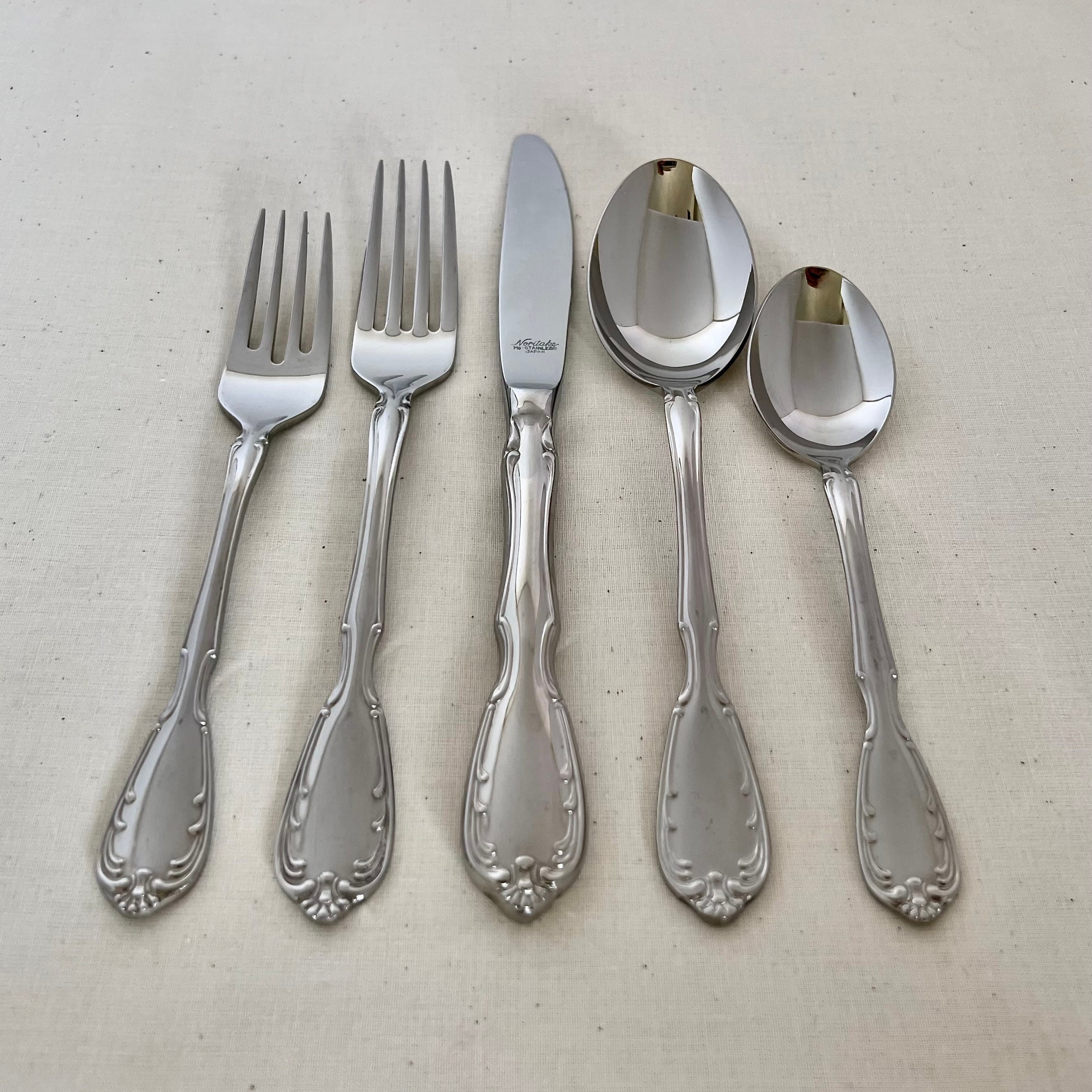 56-pc. Noritake Serenade Stainless Steel Flatware Set/service for
