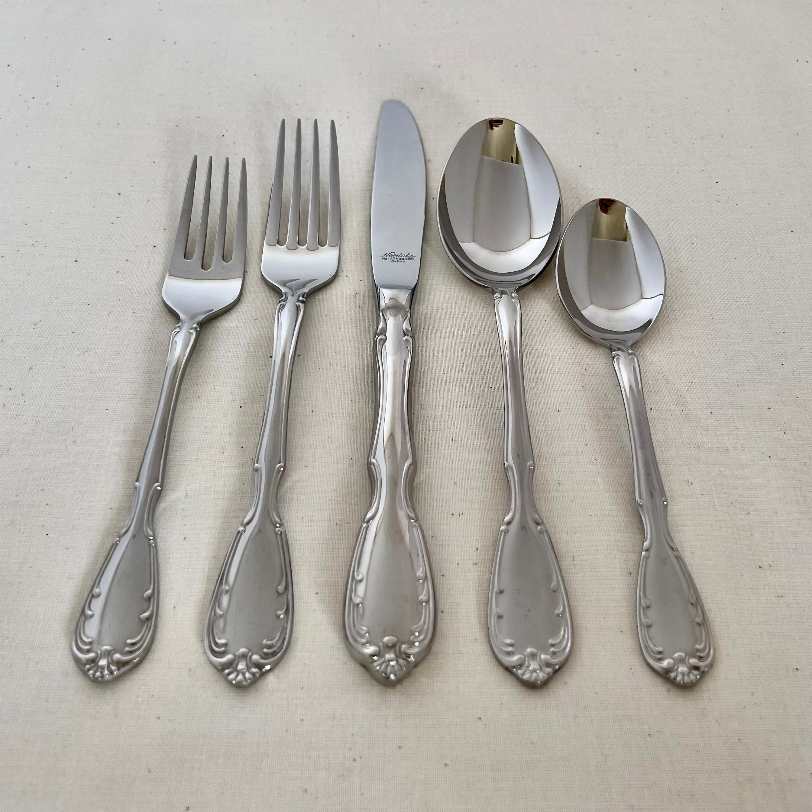Noritake Rosetta Stainless Steel Flatware - Choose Your Pieces - Excellent Condition