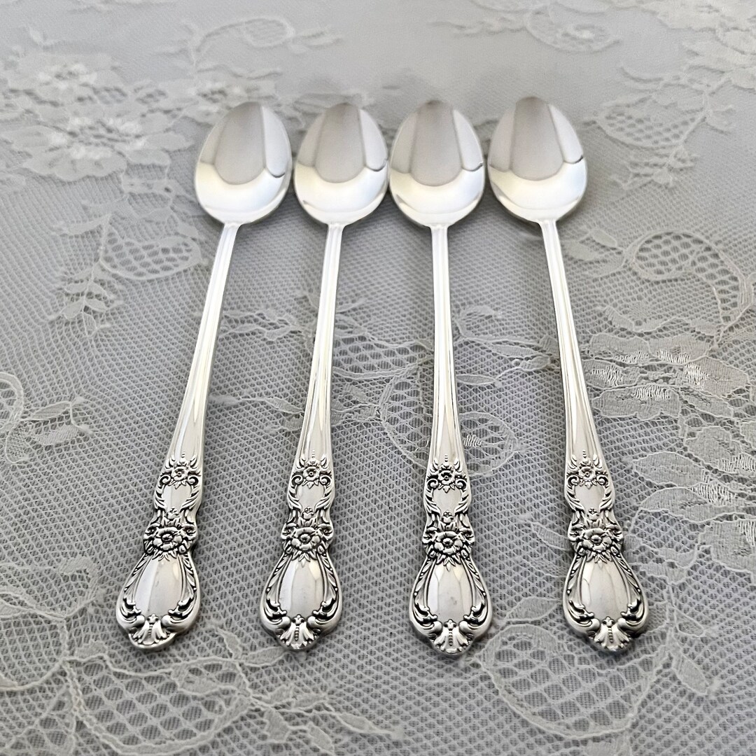 4 Heritage Iced Tea Spoons/parfait Spoons by 1847 Rogers Etsy