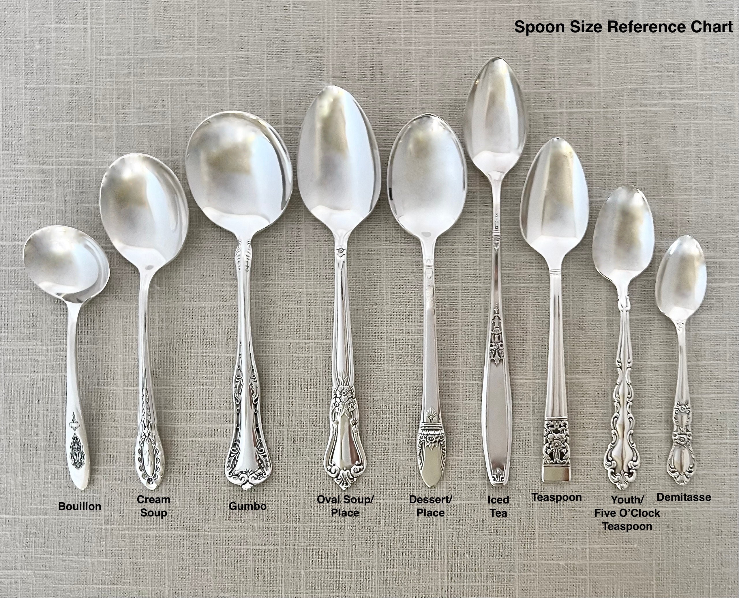 Mismatched Silverplate Teaspoons/Vintage & Antique/Wedding/Tea
