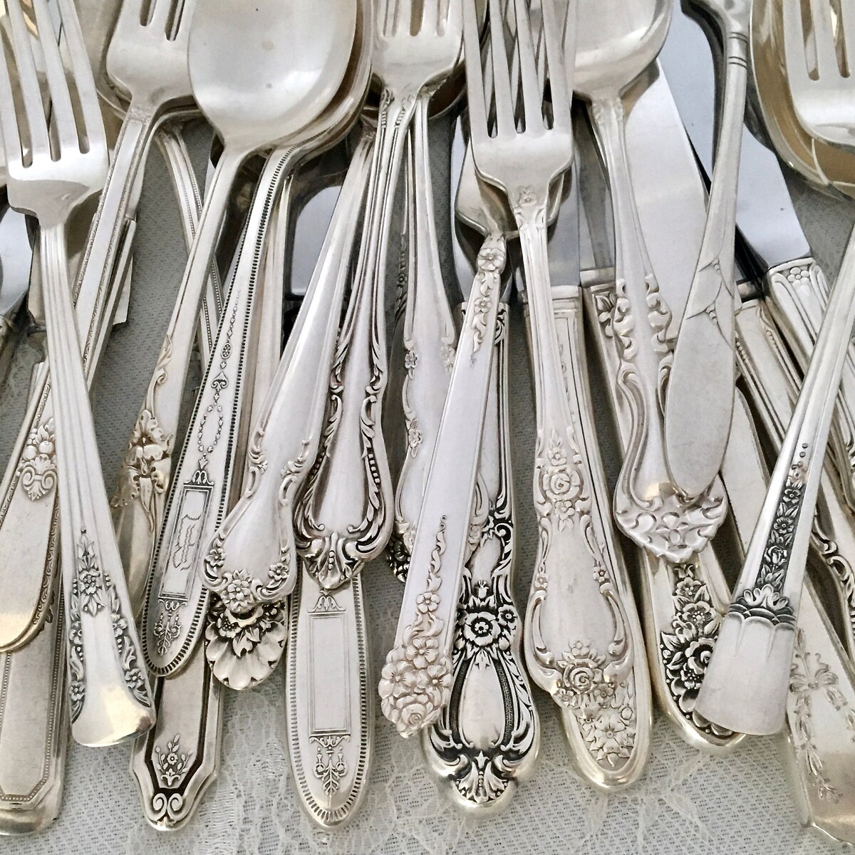 Mismatched Silverplate 22-pc.place Settings/vintage & Antique Flatware