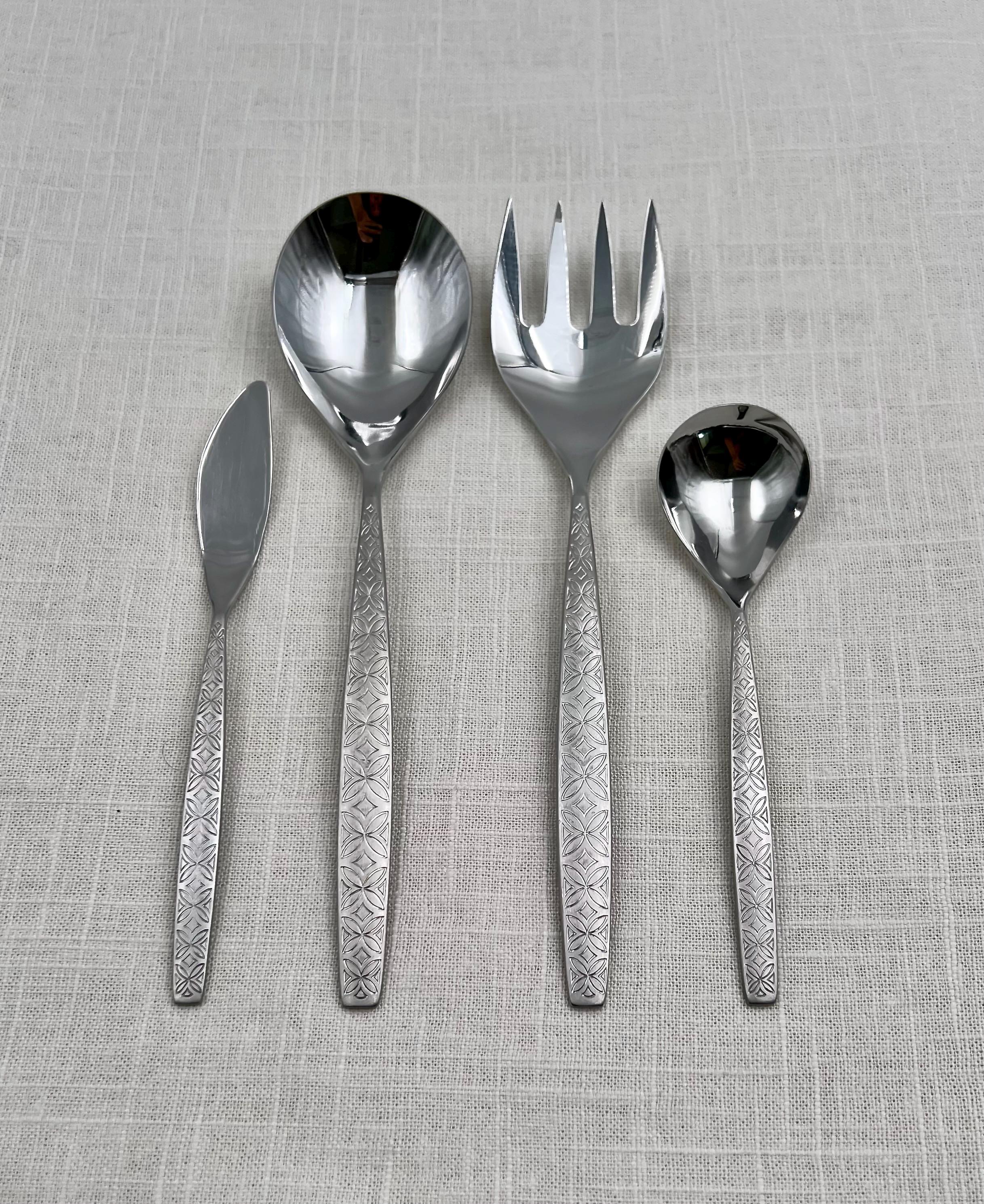 64-pc. Noritake Allegro Stainless Steel Flatware Set/service for