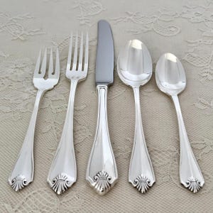 68-Pc. King James by 1881 Rogers/Oneida Silverplate Flatware Set/Service for 12 Plus Hostess Set/Vintage Flatware