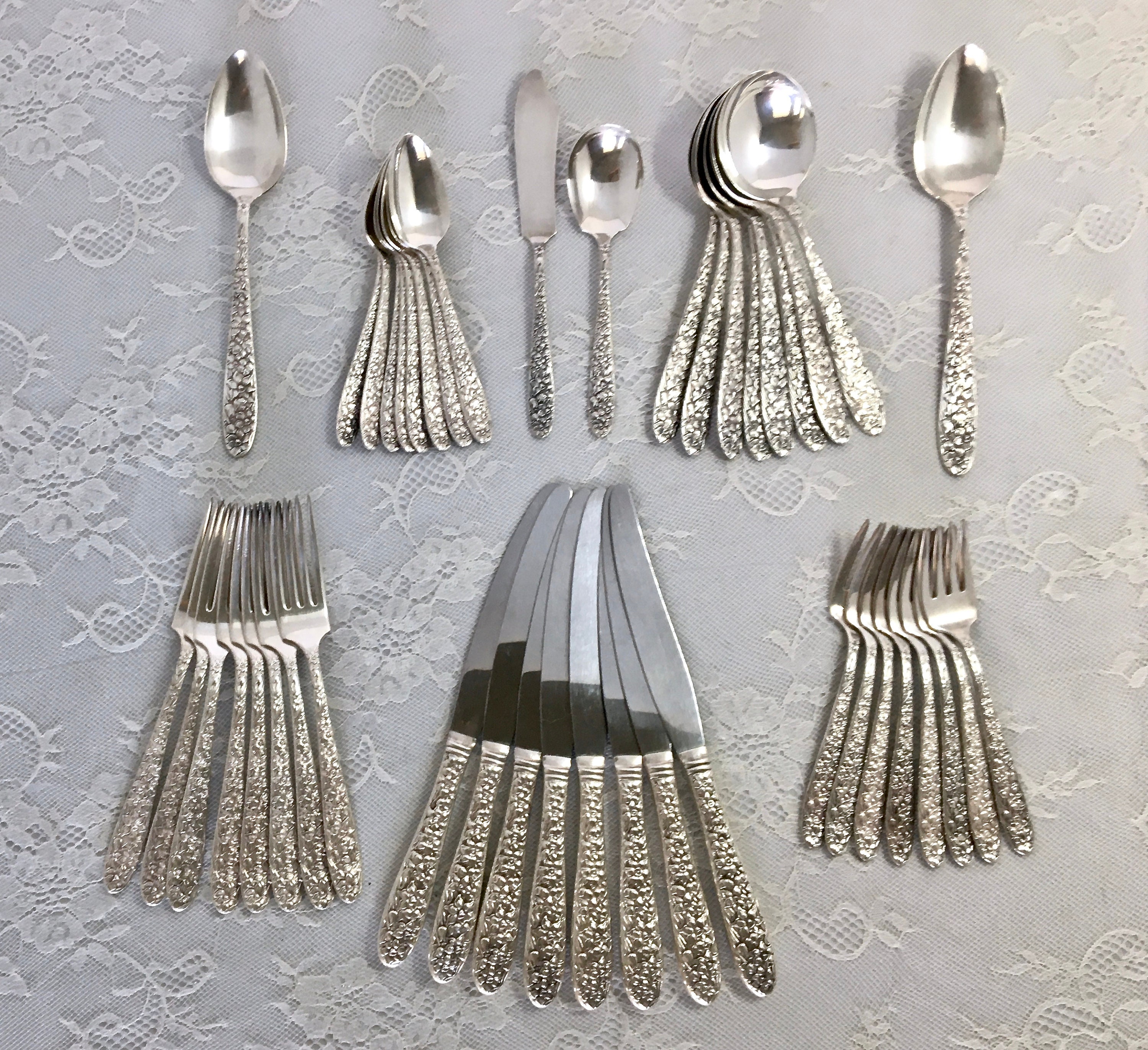 44Pc.Narcissus by National Silver Co. Silverplate Flatware Etsy