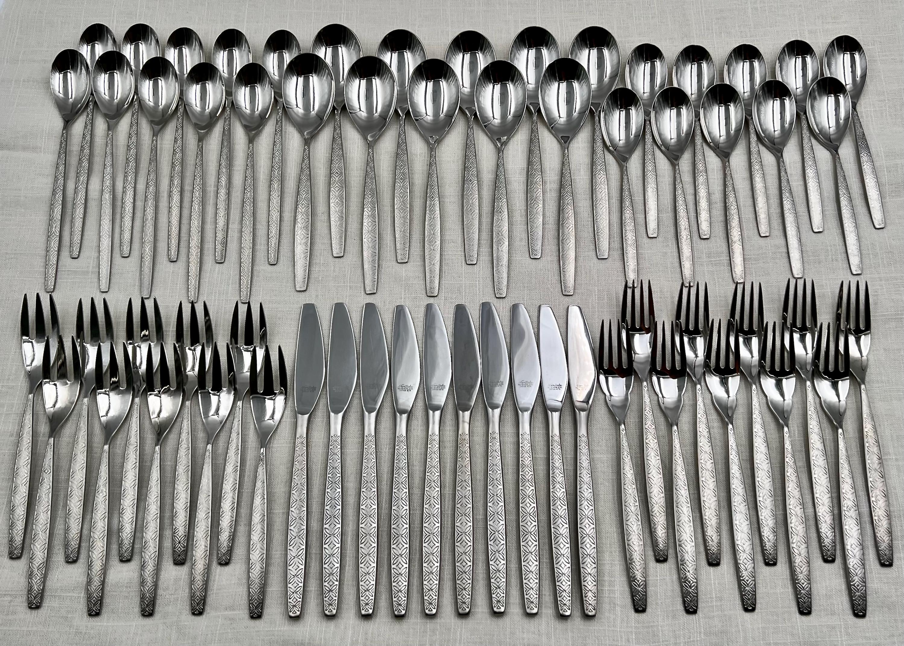 64-pc. Noritake Allegro Stainless Steel Flatware Set/service for