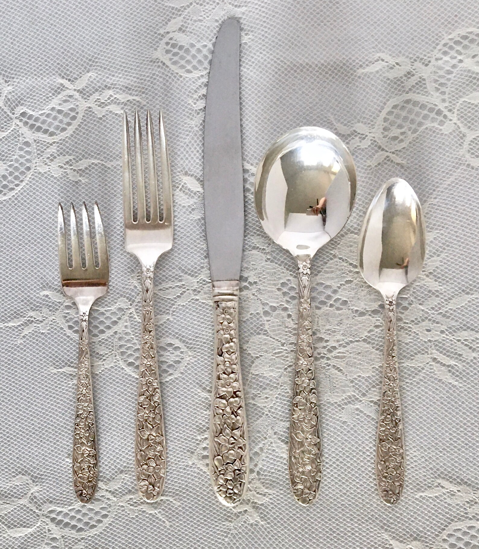 44Pc.Narcissus by National Silver Co. Silverplate Flatware Etsy