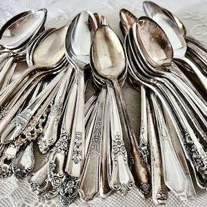 Vintage Floral Teaspoons - Etsy