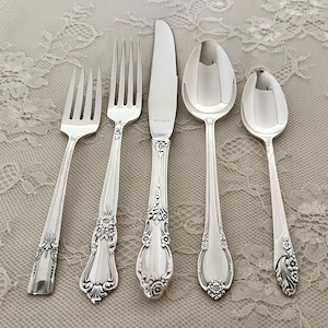 Mismatched Silverplate 5-Pc.Place Settings/Vintage & Antique Flatware/Service for 1-20 image 9
