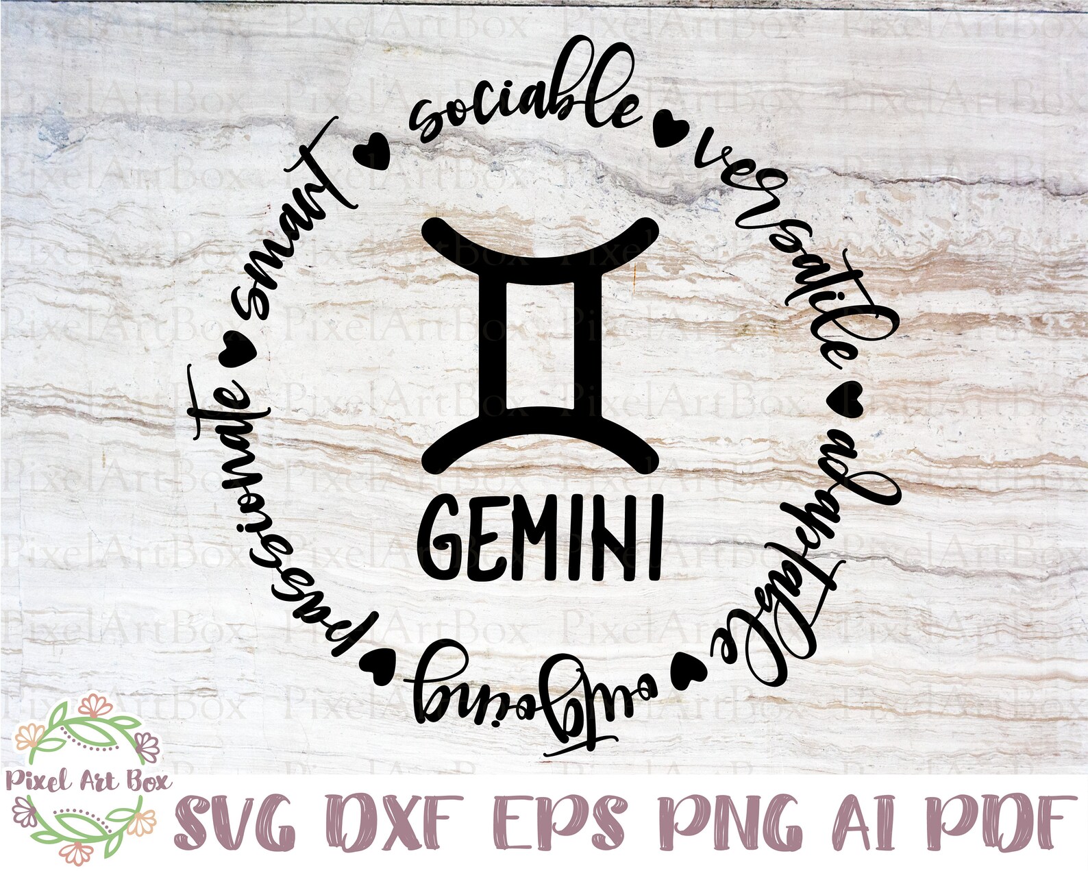 Gemini Zodiac Traits SVG Cut File Zodiac Sign SVG Etsy