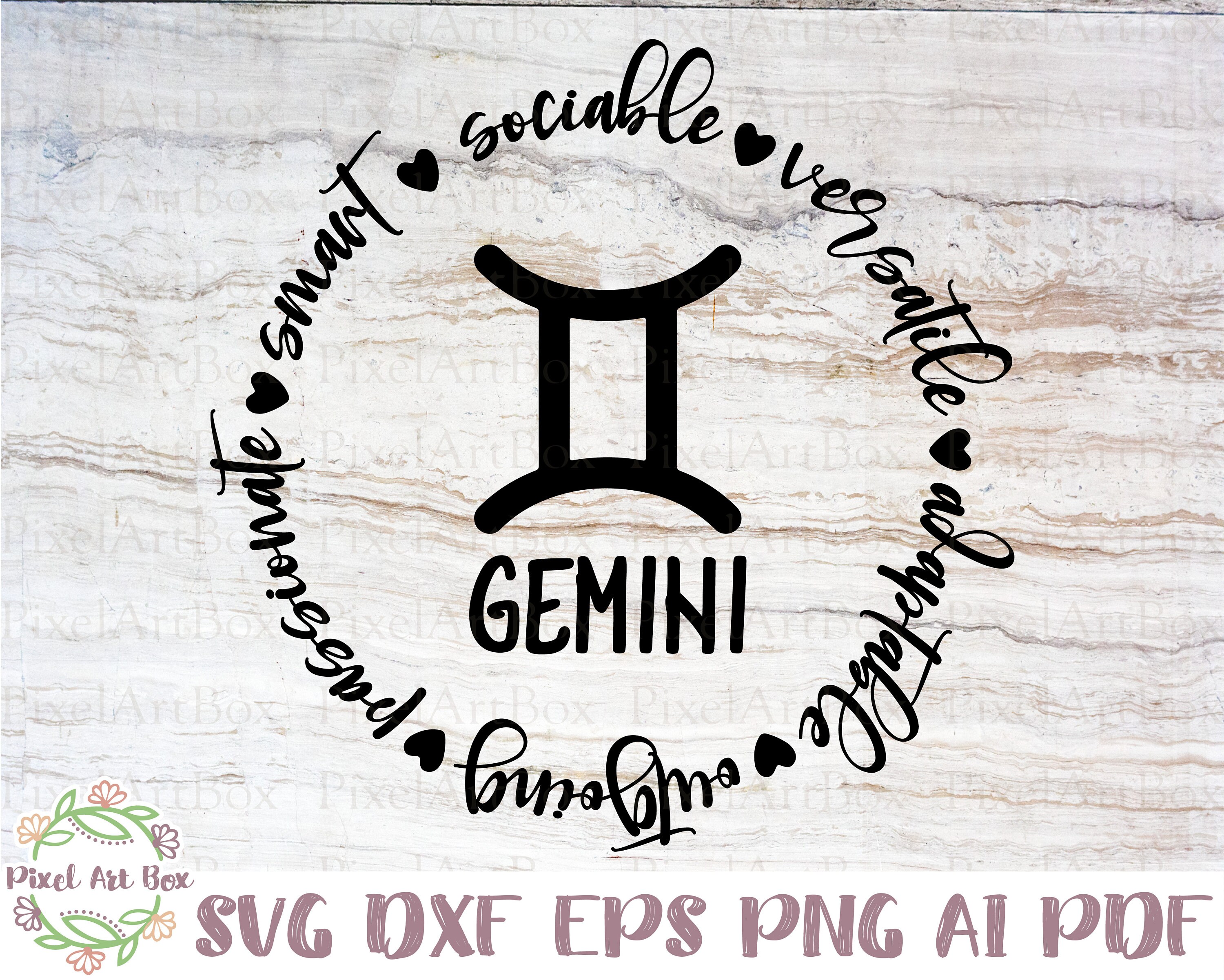 Gemini Zodiac Traits Svg Cut File Zodiac Sign Svg Etsy Finland