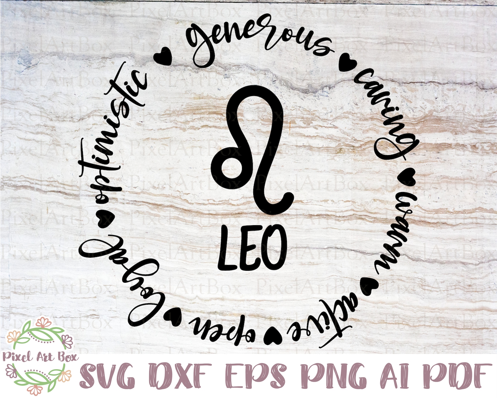 Leo Zodiac Traits SVG Cut File Zodiac Sign SVG Commercial Etsy