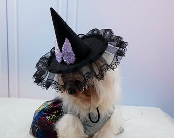 Hond Halloween Heksenhoed Verstelbaar Dier Chihuahua Pomeranian Yorkshire Terrier Hond Kat