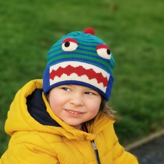 Kids Knit Monster or Dinosaur Hat | Etsy