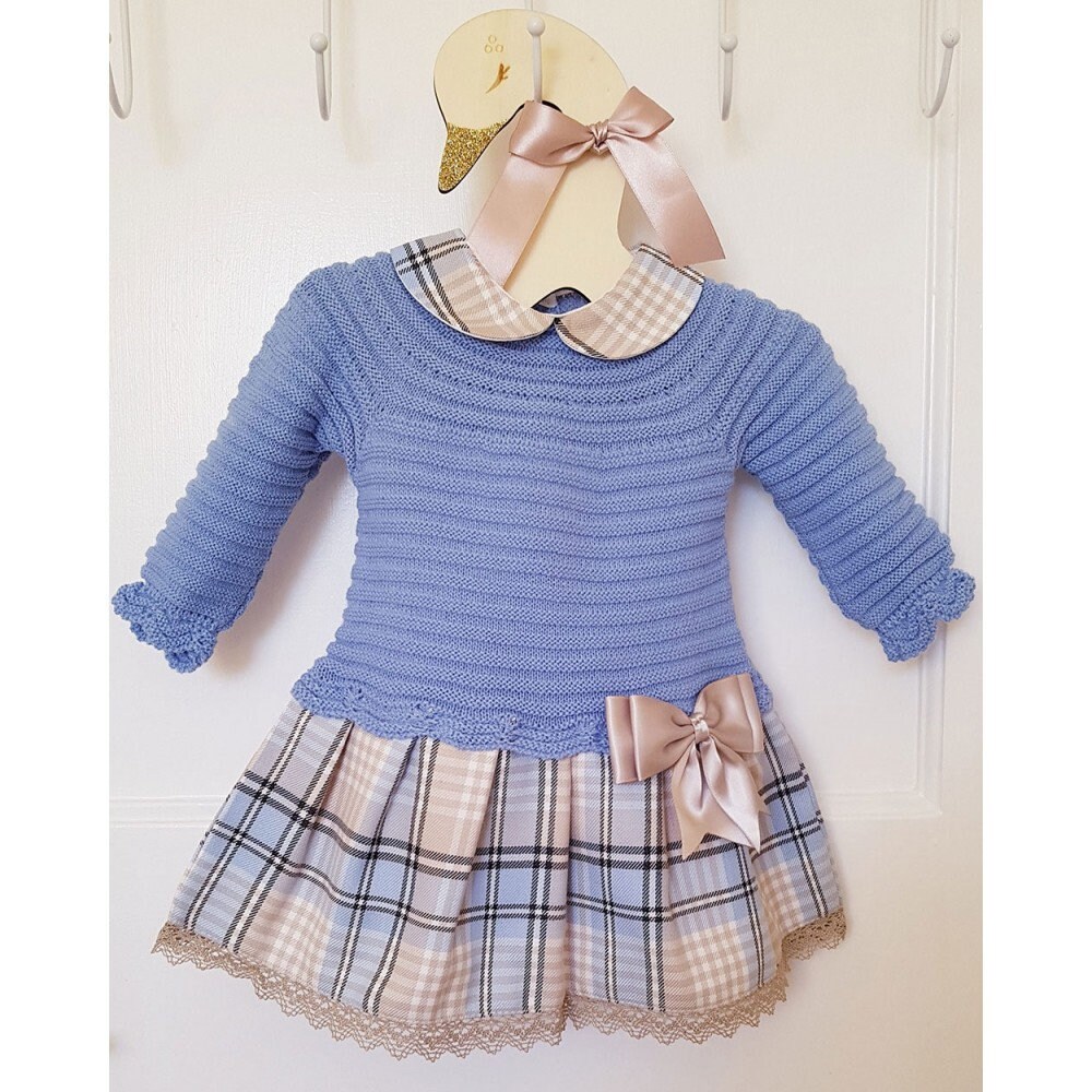 Traditional Romany Spanish Style Knitted Baby Girl Dress With Etsy