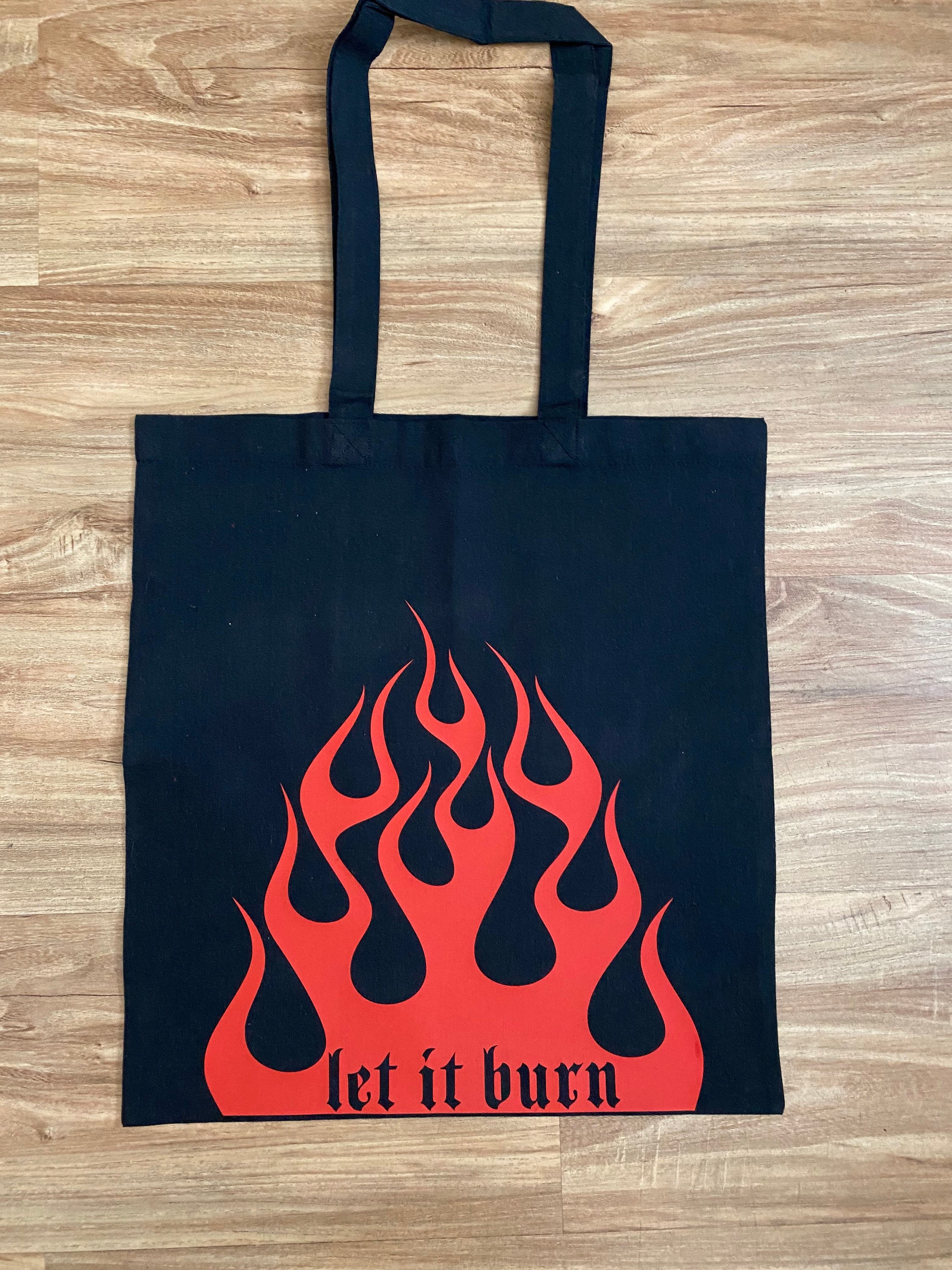 Mængde penge Violin Boost Let It Burn 100% Cotton Tote Reusable Bag Fire Red let - Etsy