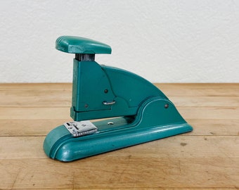 SWINGLINE CUB STAPLER 1960 Turquoise Teal Vintage Office Supply