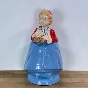 Little Red Riding Hood Cookie Jar by Pottery Guild of America, C 1940s Cooky Jar