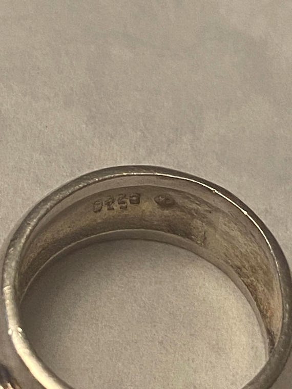 Stylish Multi-Gemstone Silver Ring - image 2