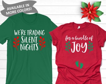 funny pregnancy announcement shirts for couples