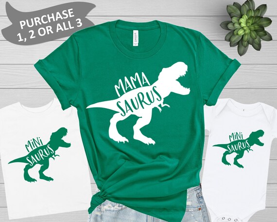Mommy and Me Dinosaur Shirts Mamasaurus 