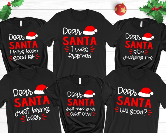 Dear Santa My Sister Did It Santa Hat Funny Tree Christmas T-Shirt Dear Santa My Sister Did It Santa Hat Funny Tree Christmas T-Shirt