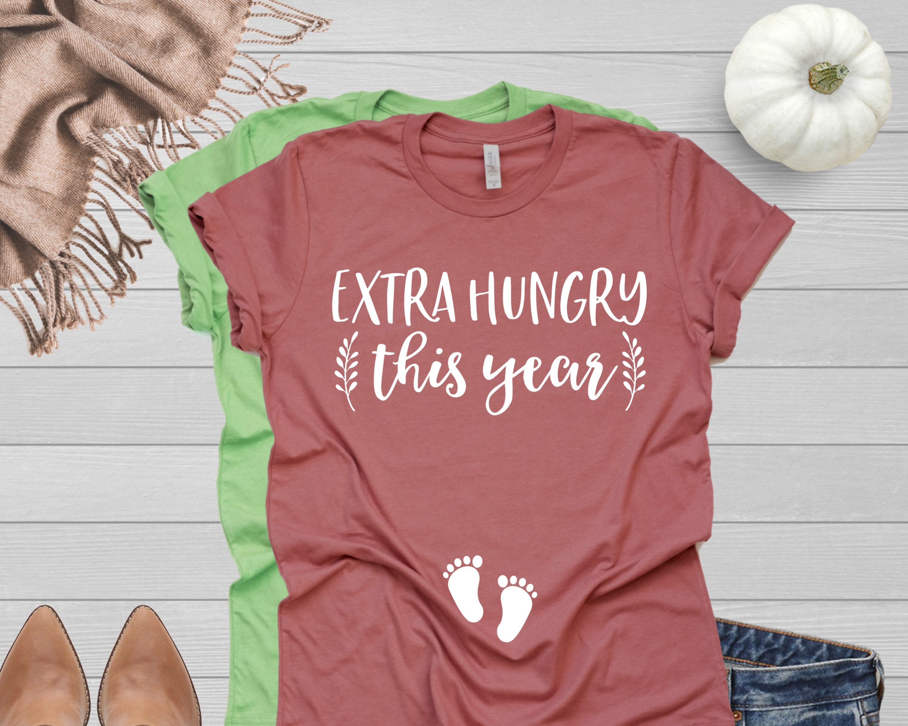 Funny Thanksgiving Pregnancy Announcement Shirt Extra ...