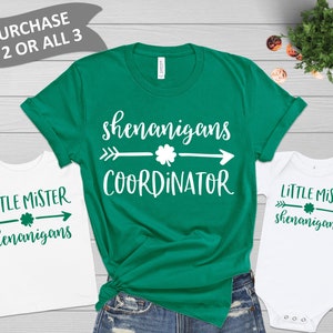 Mommy and Me St. Patrick's Day Shirts Shenanigans Coordinator | Matching Saint Patricks Day Outfits Baby Girl Boy Toddler Kids Irish Tshirts