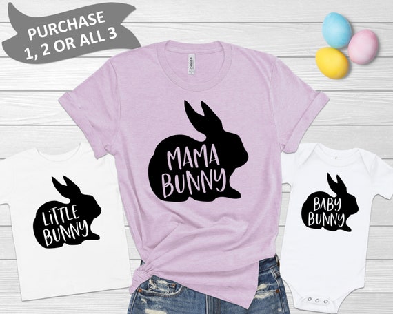 Mommy and Me Easter Shirts Mama Bunny 