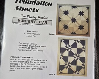Lynn Graves Hunter's Star Foundation Sheets - Top Piecing Method