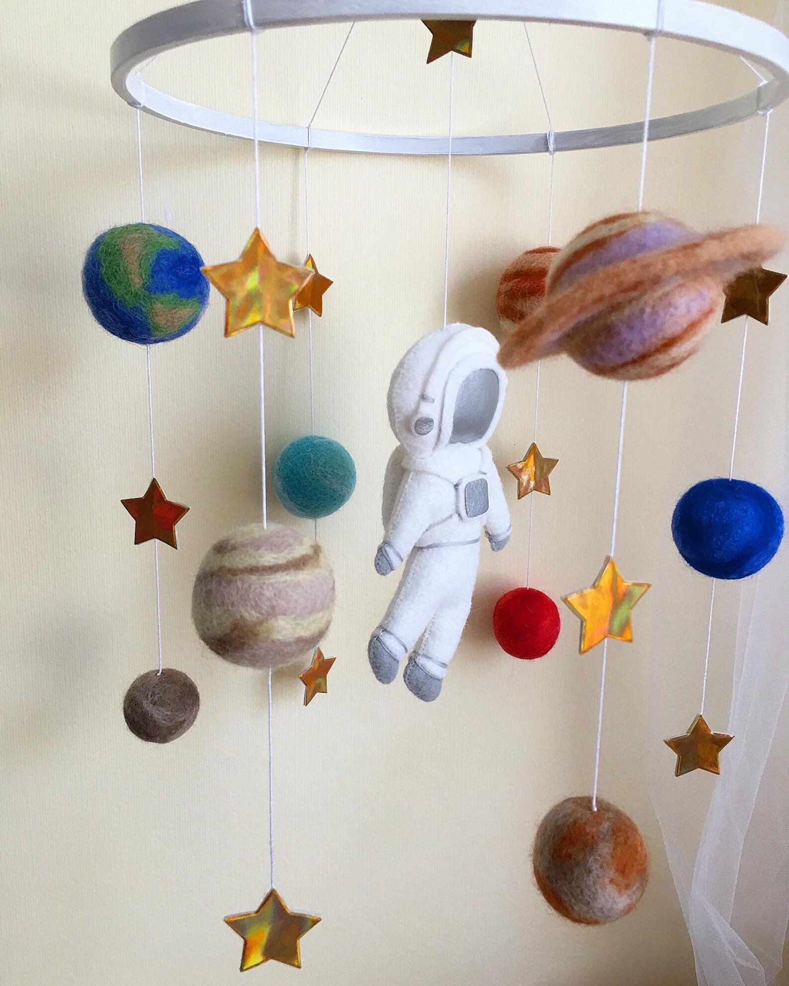 Space Baby Mobile Spaceship Mobile Galaxy Mobile Astronauts Etsy