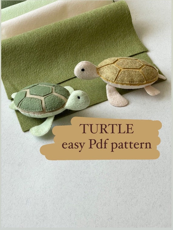 PDF Felt Sea Turtle pattern | felt ornament | Ocean pattern | SVG PDF Pattern | felt baby mobile | felt animals | Blue turtle