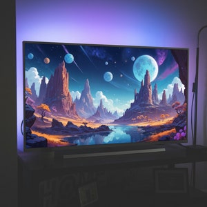 Stunning AI-Generated Space Art Collection: Planets and Cosmic Landscapes | Digital Art, Wallpaper, Wall Art, AI Art, Digital Download