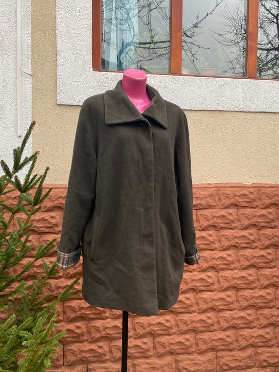 Coat: vintage woolen blue coat