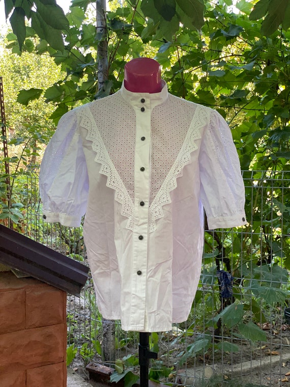 White vintage antique white blouse, shirt