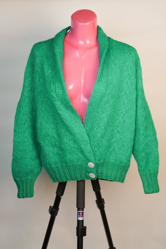 Pullover: Green 100% Wool Pullover