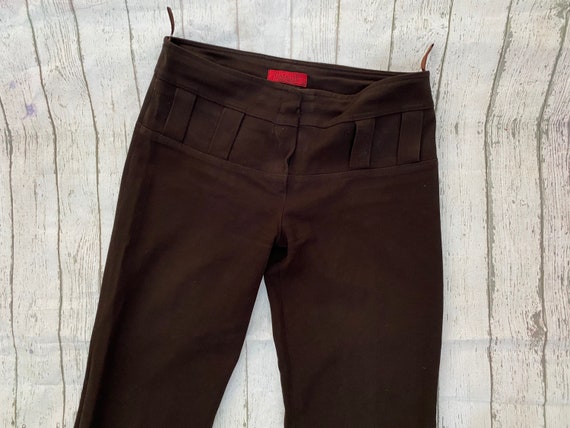 trousers: brown flared vintage trousers