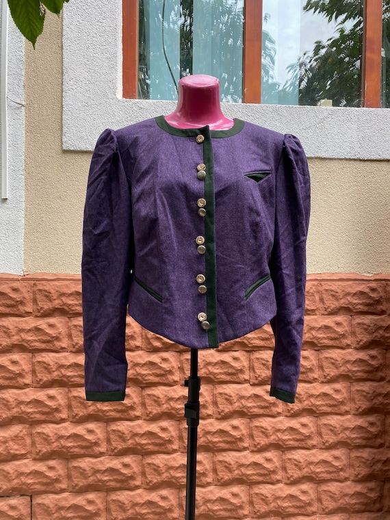 Suit: woolen antique purple suit