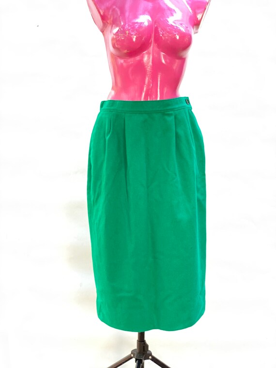 Skirt: pure wool gray stripy midi vintage Skirt, m