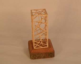 Open air sticks - modern geometric wood art sculpture